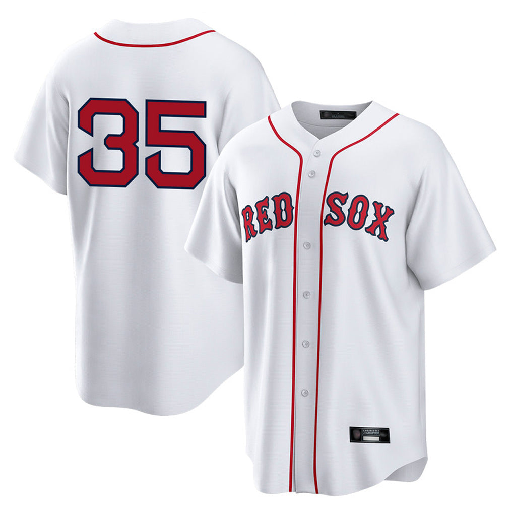 Tlead B.Red Sox #35 Garrett Crochet Player White Home Game Stitched Jerseys
