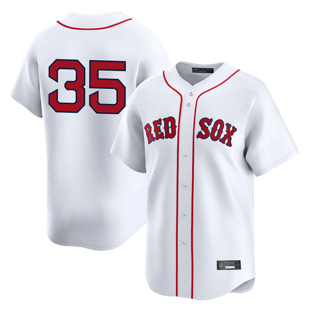 Tlead B.Red Sox #35 Garrett Crochet Player White Limited Home Game Stitched Jerseys