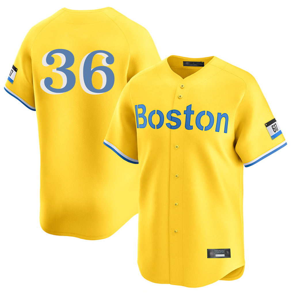 Tlead B.Red Sox #36 Triston Casas Player Yellow Limited Home Game Stitched Jersey