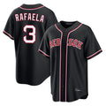 Tlead B.Red Sox #3 Ceddanne Rafaela Player Black Out Home Game Stitched Jerseys