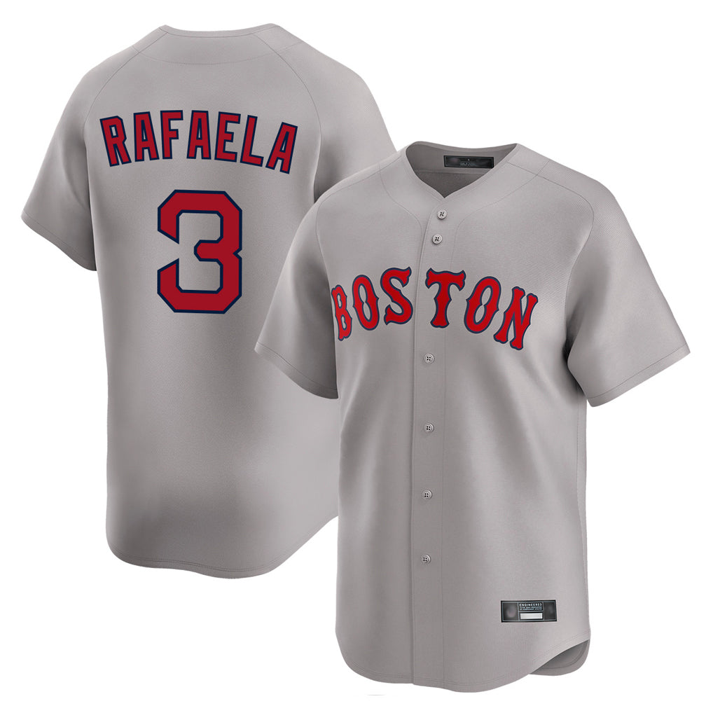 Tlead B.Red Sox #3 Ceddanne Rafaela Player Gray Road Limited Home Game Stitched Jersey