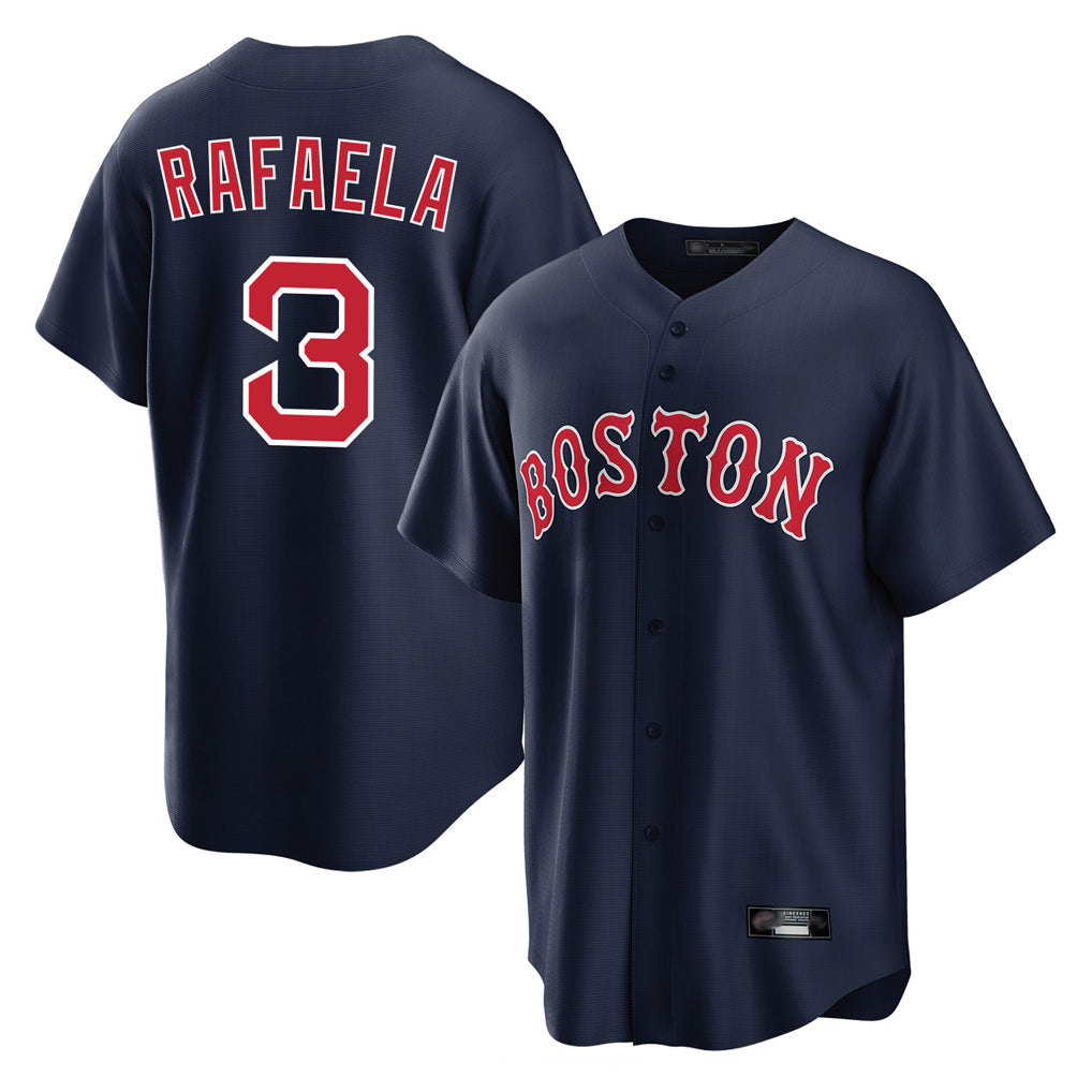 Tlead B.Red Sox #3 Ceddanne Rafaela Player Navy Home Game Stitched Jersey
