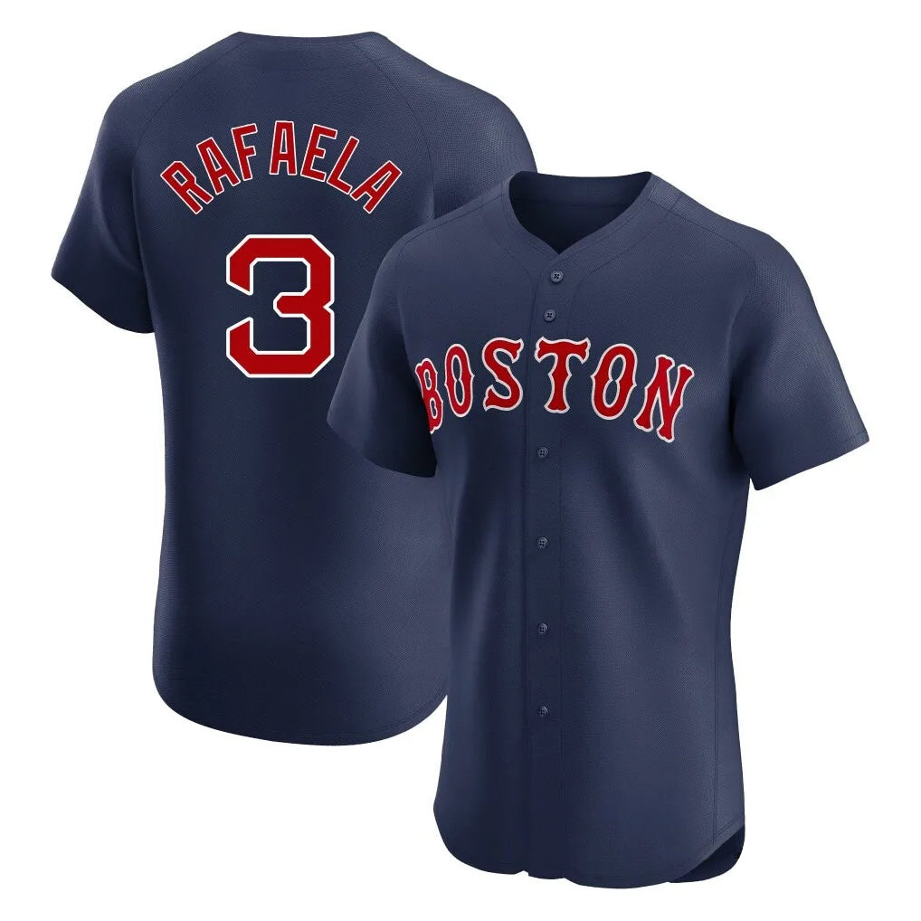 Tlead B.Red Sox #3 Ceddanne Rafaela Player Navy Limited Elite Home Game Stitched Jersey