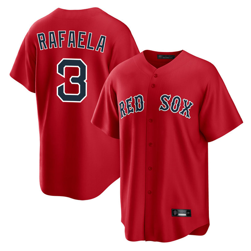 Tlead B.Red Sox #3 Ceddanne Rafaela Player Red Home Game Stitched Jersey