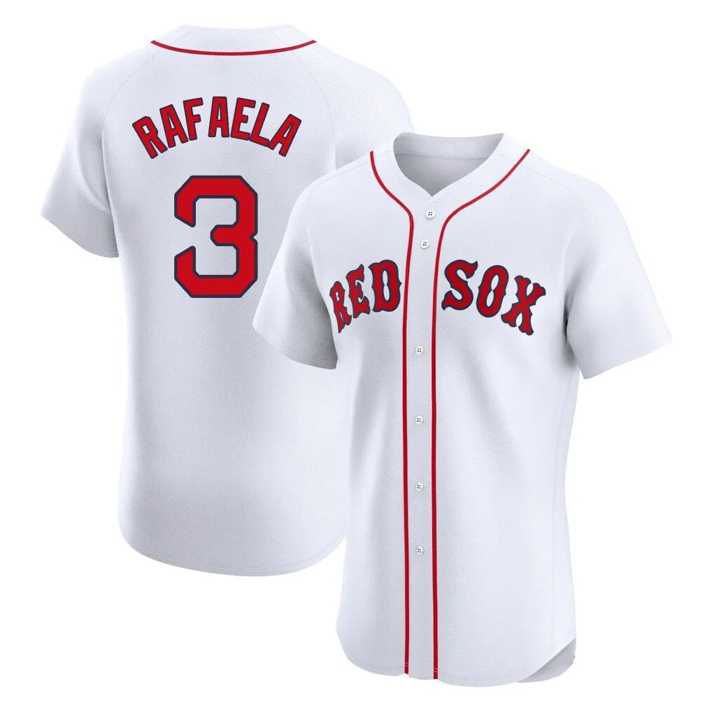 Tlead B.Red Sox #3 Ceddanne Rafaela Player White Limited Elite Home Game Stitched Jersey