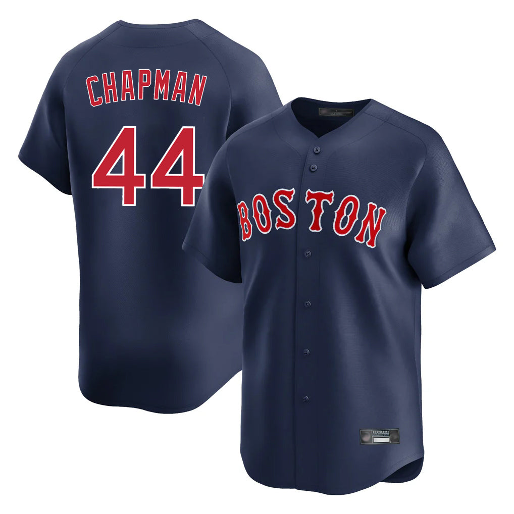 Tlead B.Red Sox #44 Aroldis Chapman Player Navy Limited Home Game Stitched Jerseys