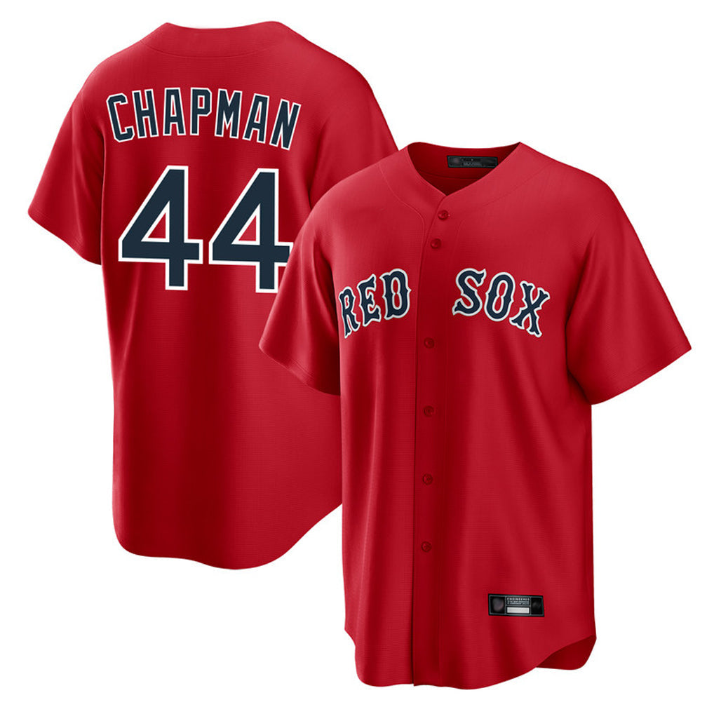 Tlead B.Red Sox #44 Aroldis Chapman Player Red Home Game Stitched Jerseys