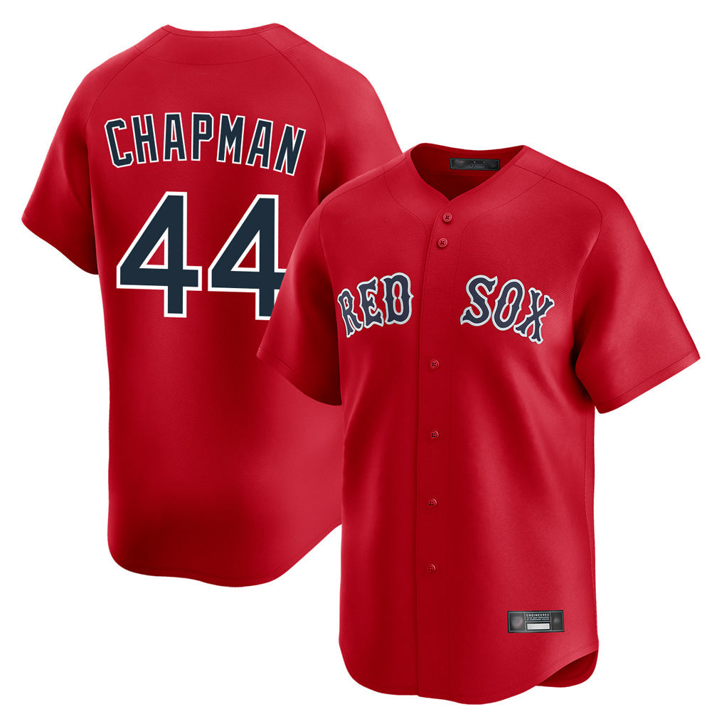 Tlead B.Red Sox #44 Aroldis Chapman Player Red Limited Home Game Stitched Jerseys