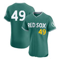 Tlead B.Red Sox #49 Tim Wakefield Player Green City Connect Limited Elite Home Game Stitched Jerseys