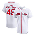 Tlead B.Red Sox #49 Tim Wakefield Player White Limited Elite Home Game Stitched Jerseys