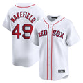Tlead B.Red Sox #49 Tim Wakefield Player White Limited Home Game Stitched Jerseys