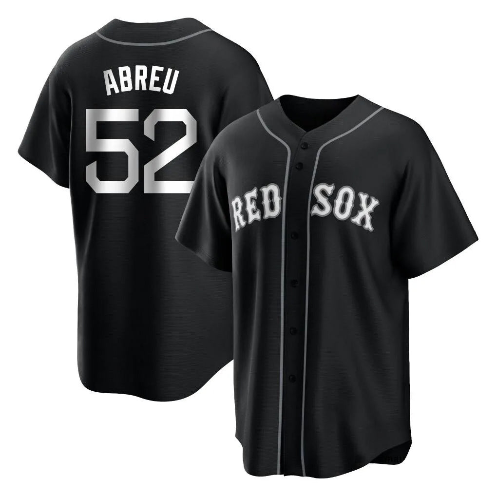 Tlead B.Red Sox #52 Wilyer Abreu Player Black Home Game Stitched Jerseys