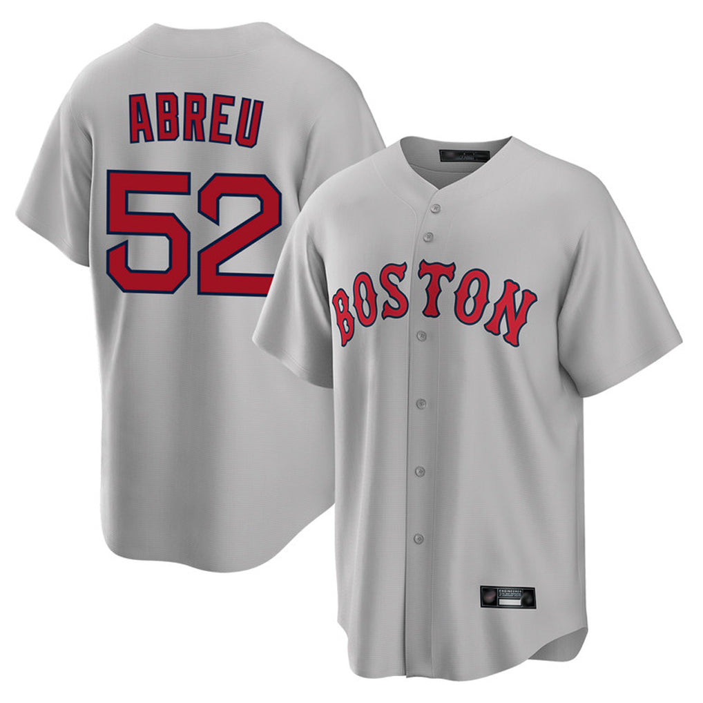 Tlead B.Red Sox #52 Wilyer Abreu Player Gray Road Home Game Stitched Jerseys