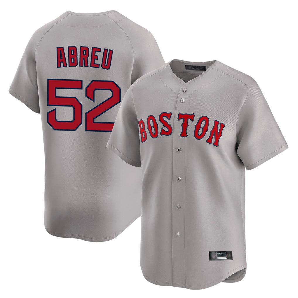 Tlead B.Red Sox #52 Wilyer Abreu Player Gray Road Limited Home Game Stitched Jerseys