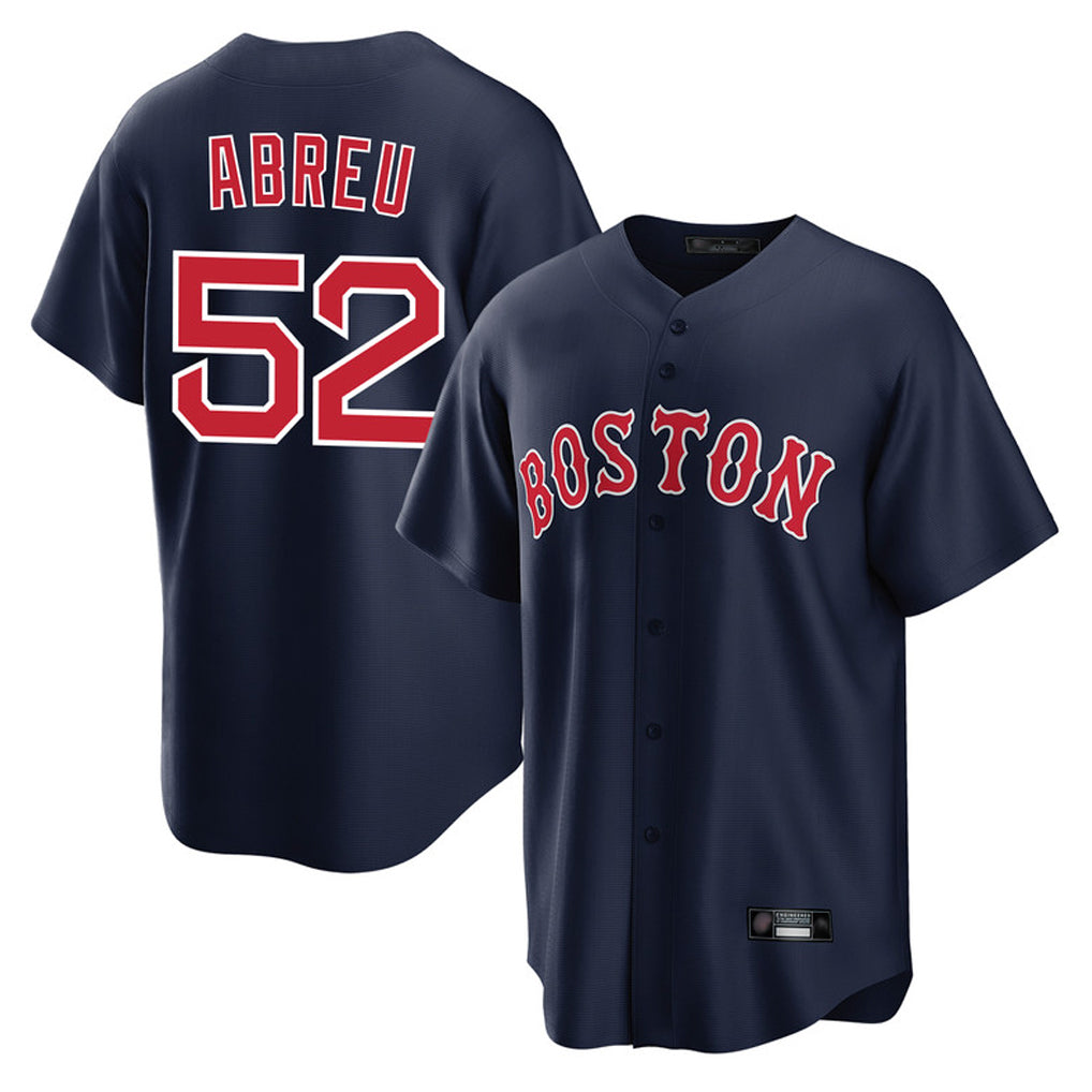 Tlead B.Red Sox #52 Wilyer Abreu Player Navy Home Game Stitched Jerseys
