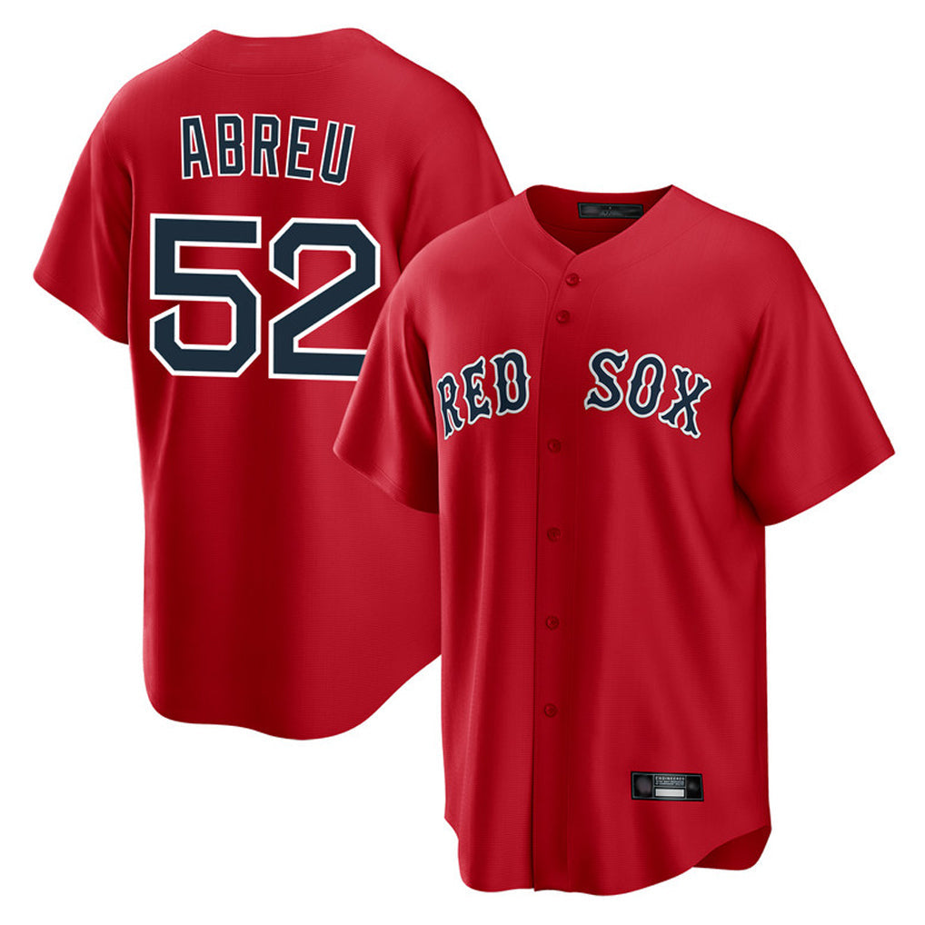 Tlead B.Red Sox #52 Wilyer Abreu Player Red Home Game Stitched Jerseys