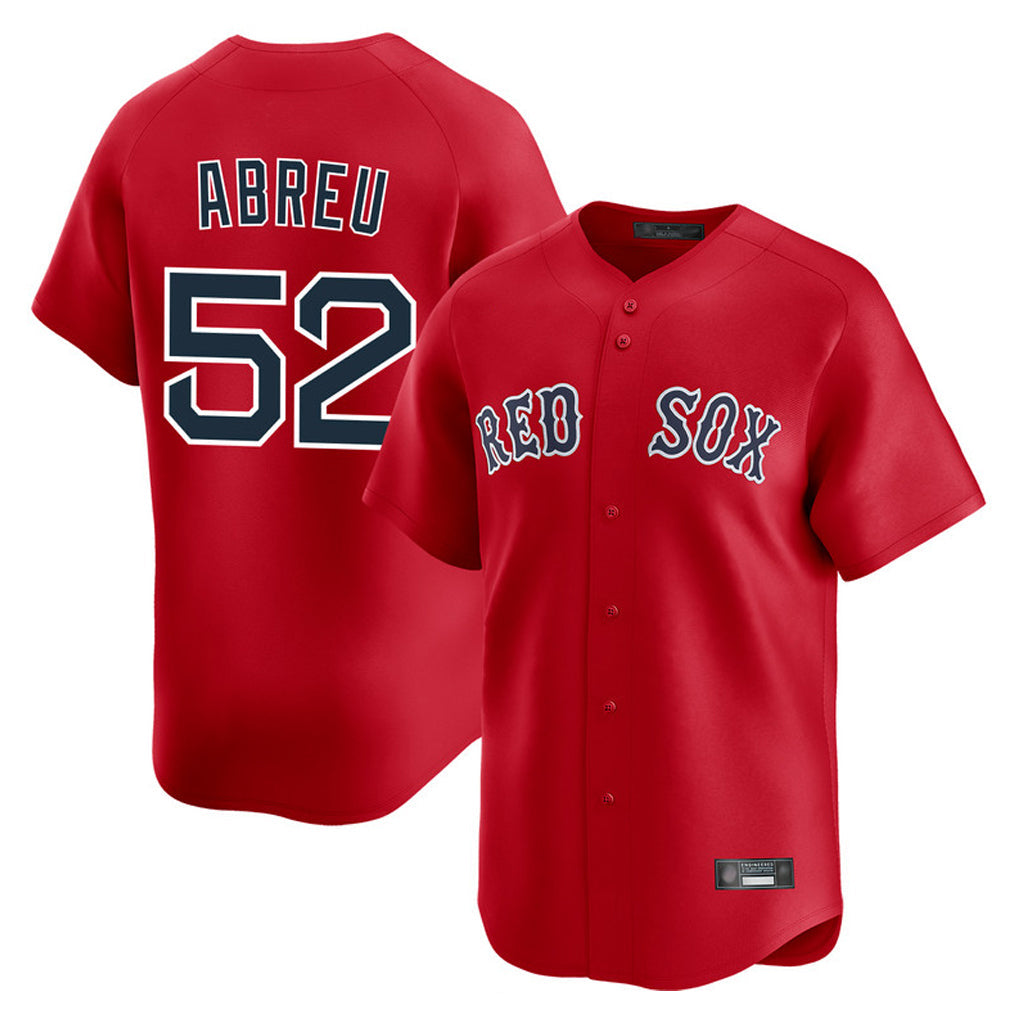Tlead B.Red Sox #52 Wilyer Abreu Player Red Limited Home Game Stitched Jerseys
