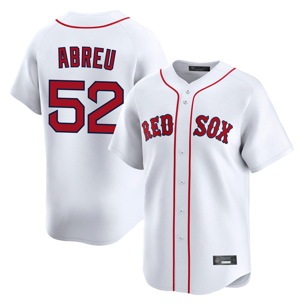 Tlead B.Red Sox #52 Wilyer Abreu Player White Limited Home Game Stitched Jerseys