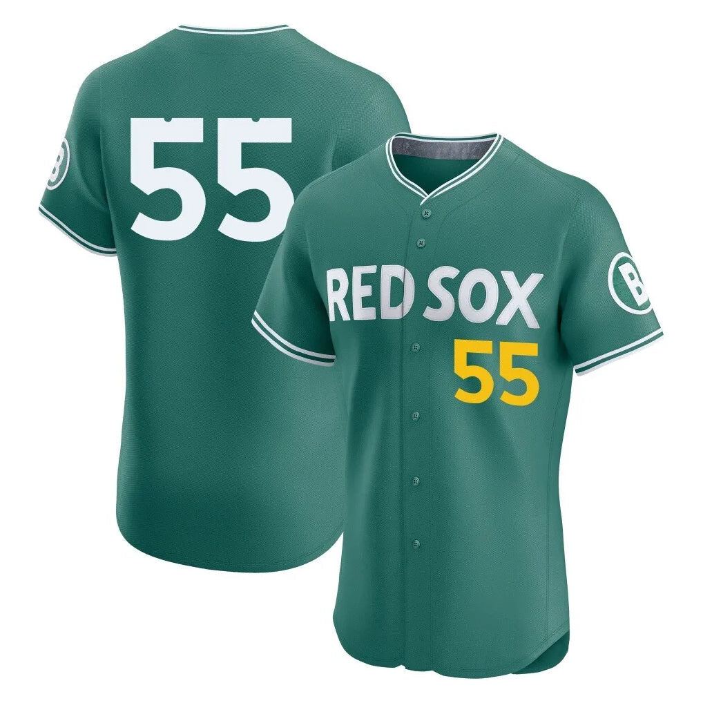 Tlead B.Red Sox #55 Ranger Su¡§¡érez Player Green City Connect Limited Elite Home Game Stitched Jerseys