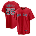 Tlead B.Red Sox #55 Ranger Su¡§¡érez Player Red Home Game Stitched Jerseys