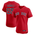 Tlead B.Red Sox #55 Ranger Su¡§¡érez Player Red Limited Elite Home Game Stitched Jerseys