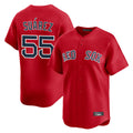 Tlead B.Red Sox #55 Ranger Su¡§¡érez Player Red Limited Home Game Stitched Jerseys