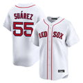 Tlead B.Red Sox #55 Ranger Su¡§¡érez Player White Limited Home Game Stitched Jerseys