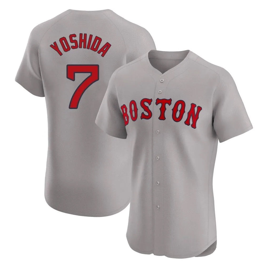 Tlead B.Red Sox #7 Masataka Yoshida Player Gray Road Limited Elite Home Game Stitched Jersey