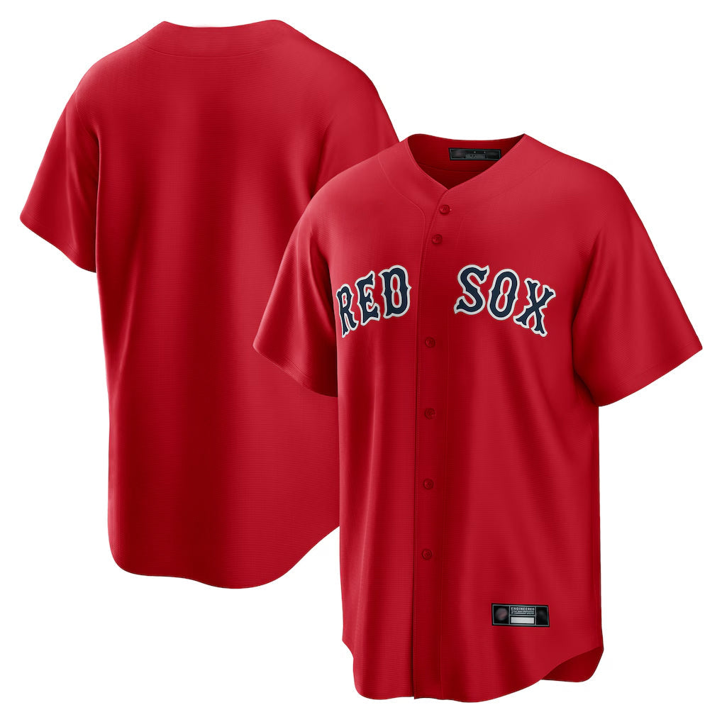 Tlead B.Red Sox Blank Player Red Home Game Stitched Jerseys