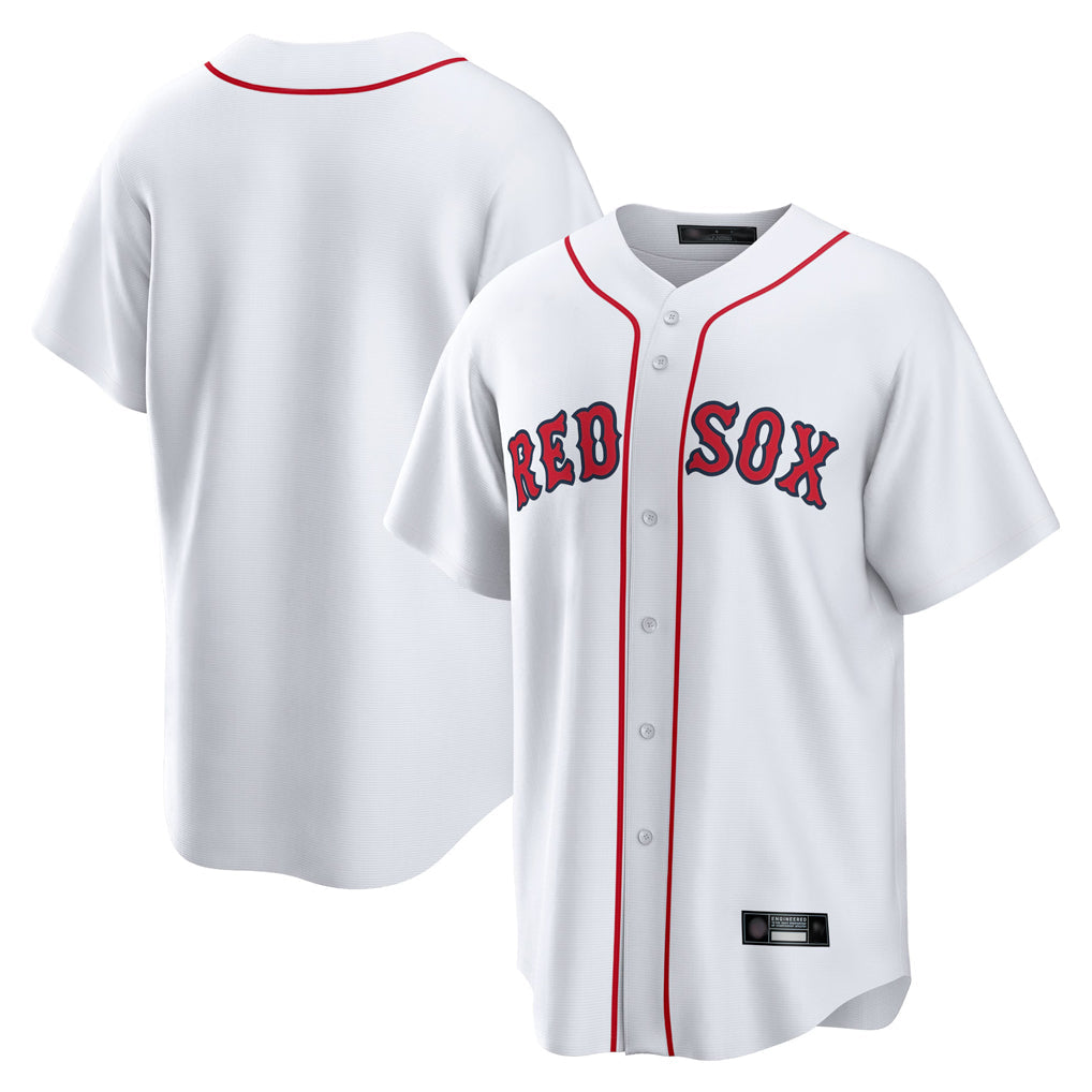 Tlead B.Red Sox Blank Player White Home Game Stitched Jerseys