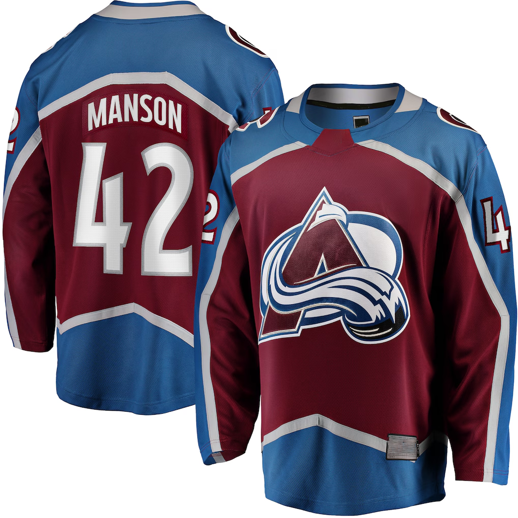 Tlead C.Avalanche #42 Josh Manson Burgundy Home Breakaway Player Jerseys