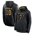 Tlead C.Bears #10 Luther Burden III Player Black Salute to Service Pullover Hoodies Limited Stitched Jerseys
