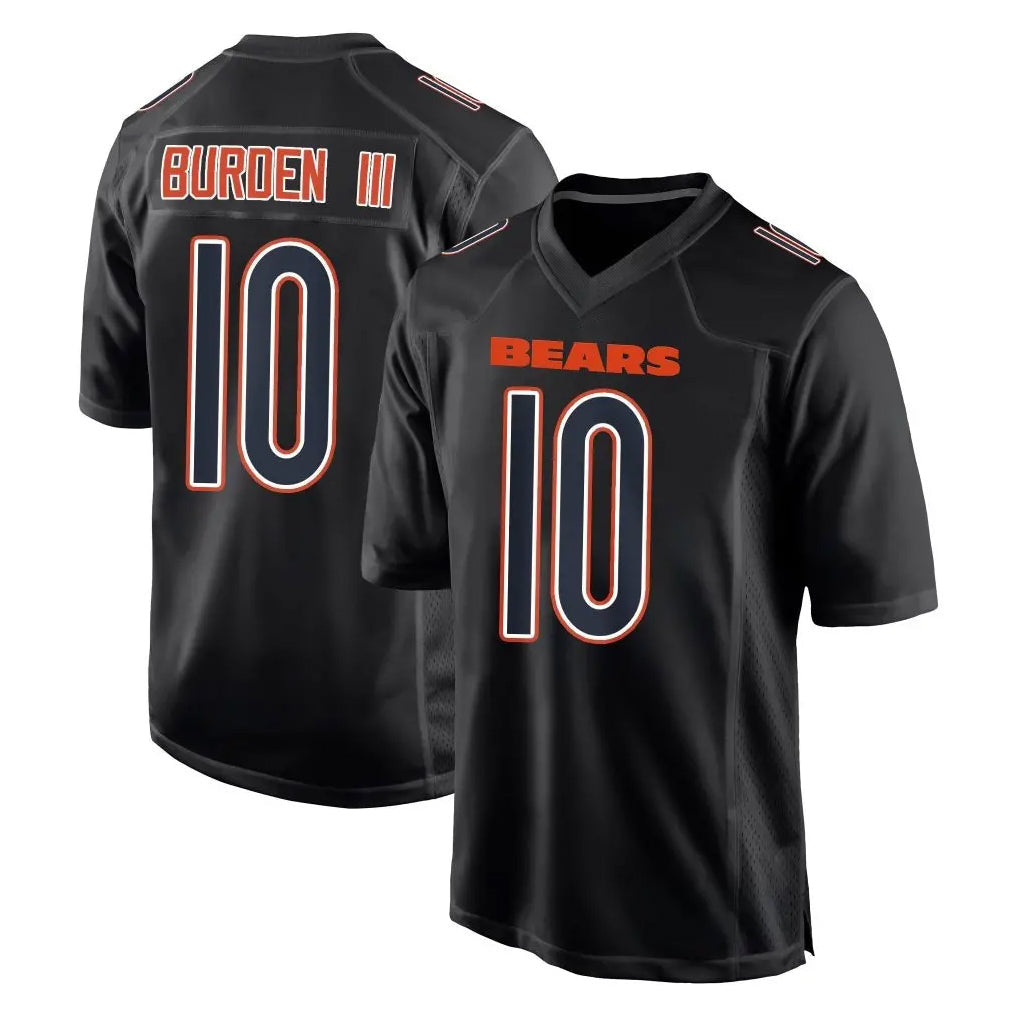 Tlead C.Bears #10 Luther Burden III Player Carbon Black Fashion Game Stitched Jerseys