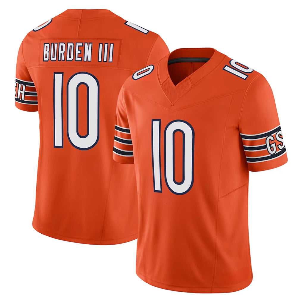 Tlead C.Bears #10 Luther Burden III Player Orange Vapor F.U.S.E. Limited Home Game Stitched Jerseys