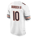 Tlead C.Bears #10 Luther Burden III Player White Home Game Stitched Jerseys
