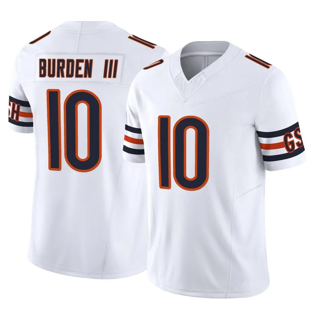 Tlead C.Bears #10 Luther Burden III Player White Vapor F.U.S.E. Limited Home Game Stitched Jerseys