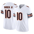 Tlead C.Bears #10 Luther Burden III Player White Vapor F.U.S.E. Limited Home Game Stitched Jerseys