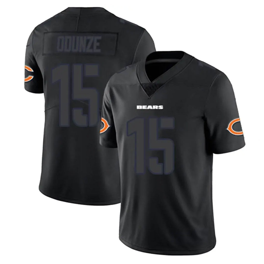 Tlead C.Bears #15 Rome Odunze Player Black Impact Limited Game Stitched Jerseys