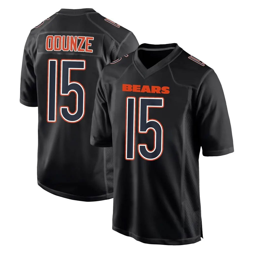 Tlead C.Bears #15 Rome Odunze Player Carbon Black Fashion Game Stitched Jerseys