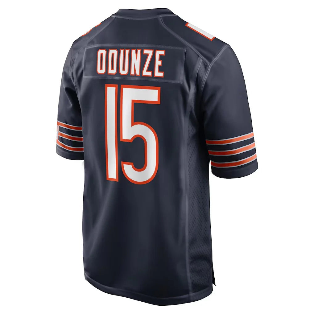 Tlead C.Bears #15 Rome Odunze Player Navy Home Game Stitched Jerseys