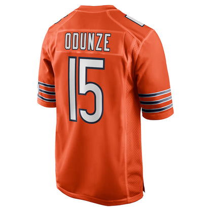 Tlead C.Bears #15 Rome Odunze Player Orange Home Game Stitched Jerseys