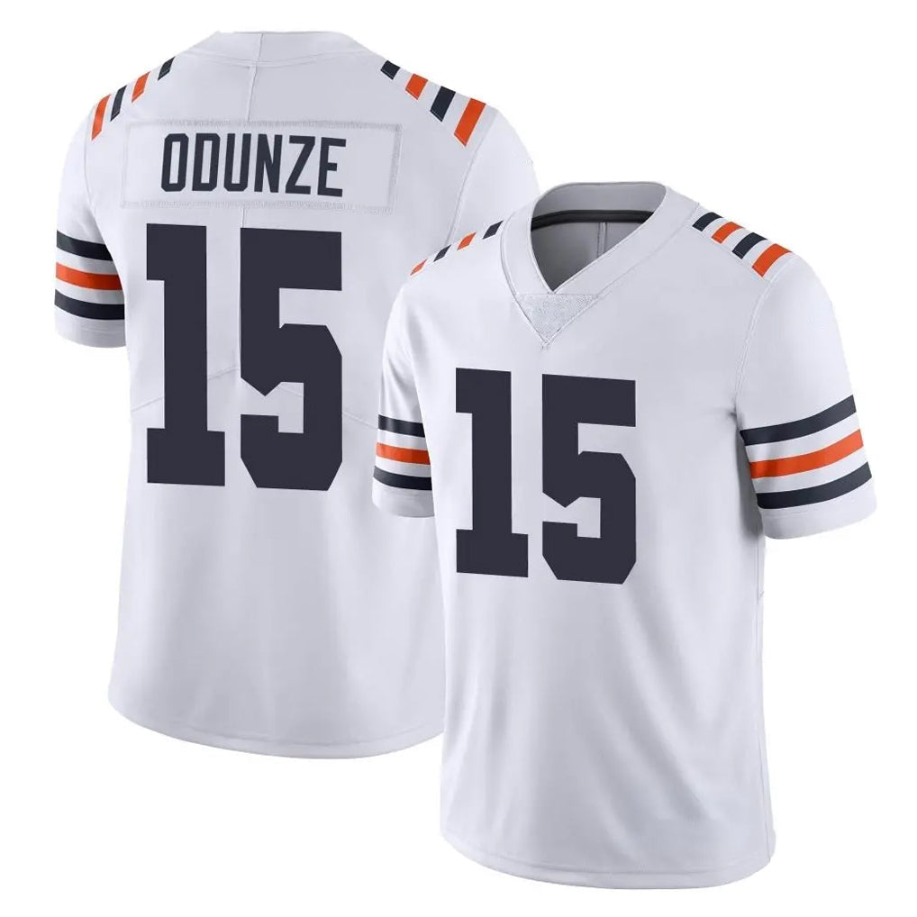 Tlead C.Bears #15 Rome Odunze Player White Classic Vapor Limited Home Game Stitched Jerseys