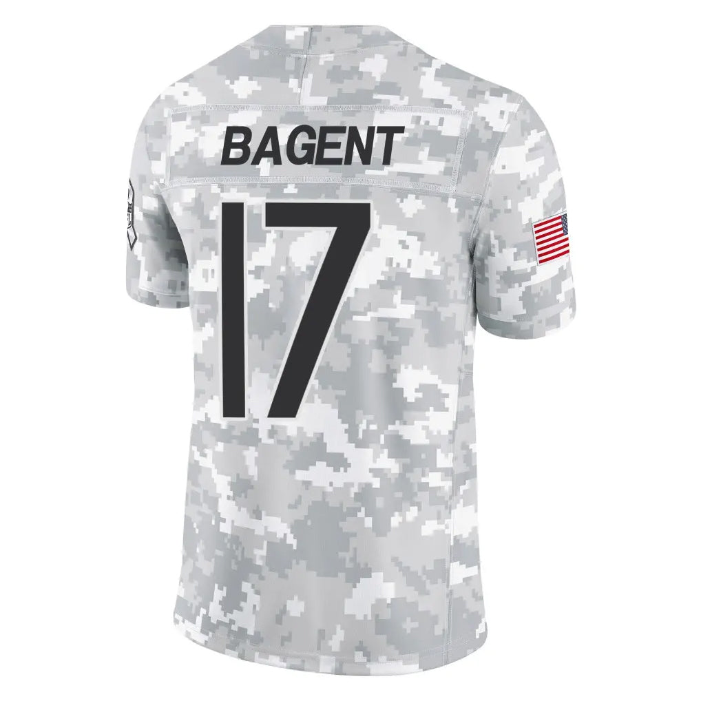 Tlead C.Bears #17 Tyson Bagent Player Arctic Camo Salute to Service Limited Stitched Jerseys