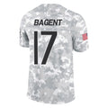 Tlead C.Bears #17 Tyson Bagent Player Arctic Camo Salute to Service Limited Stitched Jerseys