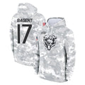 Tlead C.Bears #17 Tyson Bagent Player Arctic Camo Salute to Service Pullover Hoodies Limited Stitched Jerseys