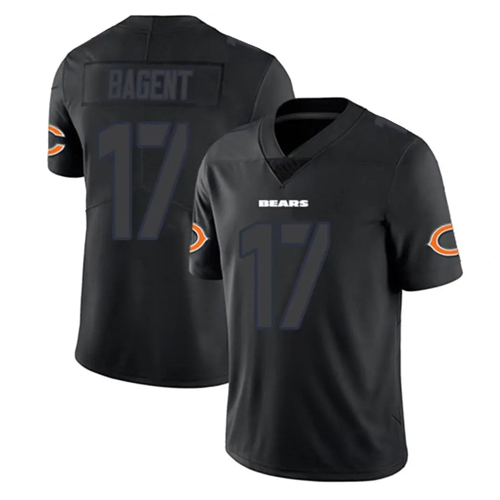 Tlead C.Bears #17 Tyson Bagent Player Black Impact Limited Game Stitched Jerseys