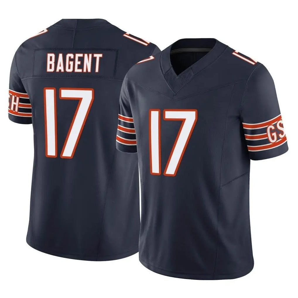 Tlead C.Bears #17 Tyson Bagent Player Navy Vapor F.U.S.E. Limited Home Game Stitched Jerseys