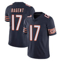 Tlead C.Bears #17 Tyson Bagent Player Navy Vapor Untouchable Limited Home Game Stitched Jerseys