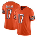 Tlead C.Bears #17 Tyson Bagent Player Orange Vapor F.U.S.E. Limited Home Game Stitched Jerseys