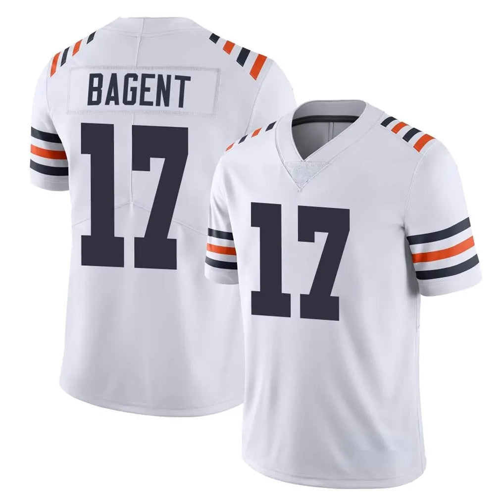 Tlead C.Bears #17 Tyson Bagent Player White Classic Vapor Limited Home Game Stitched Jerseys